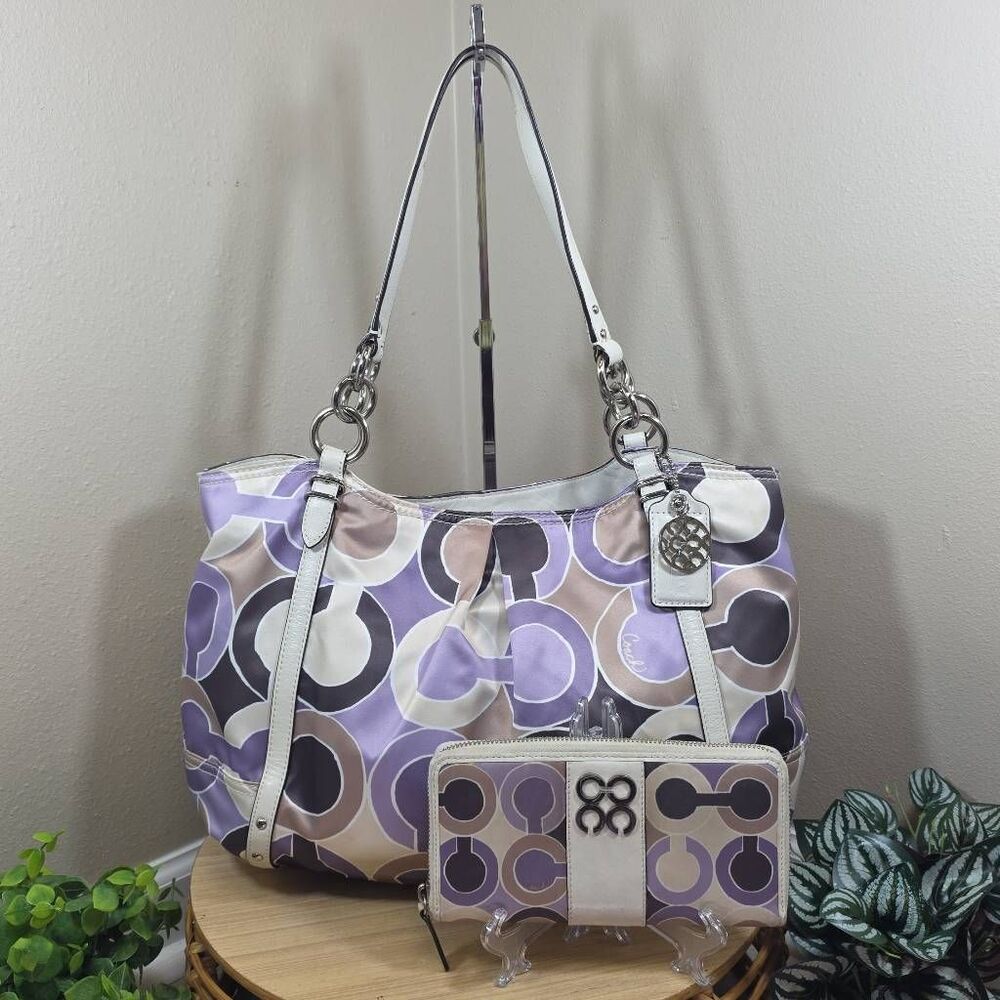 Coach Alexander Op Art Tote and Wallet